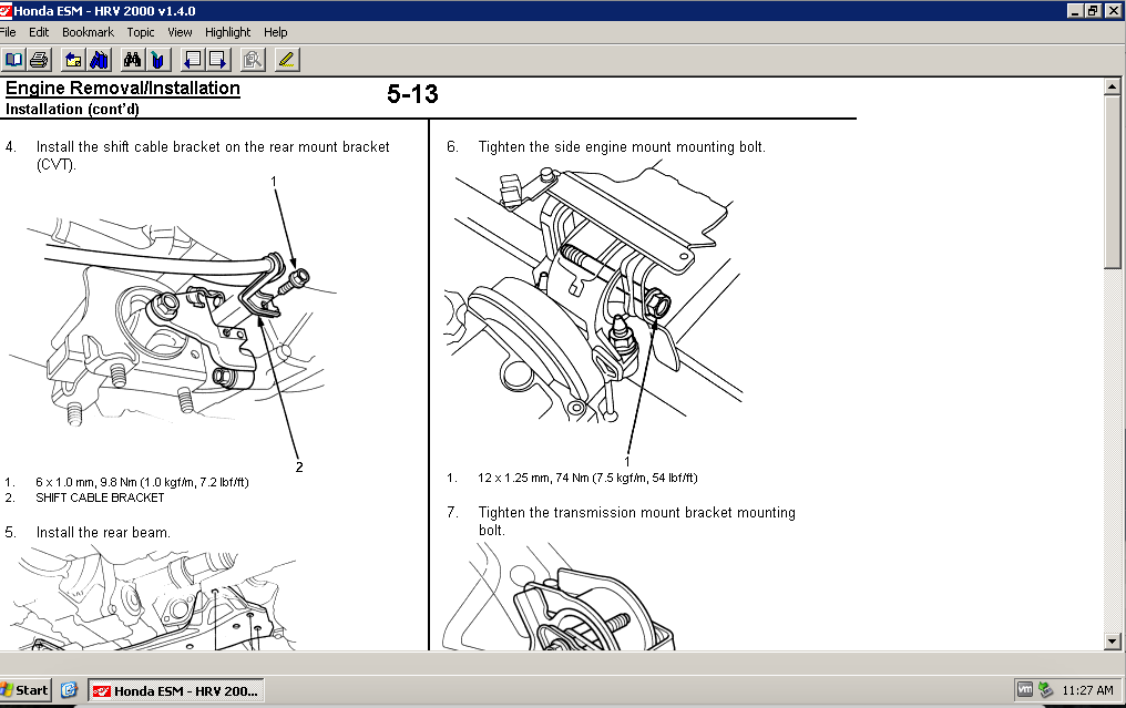 Honda HR-V 1999-2001 Factory Service & Shop Manual | Quality Service Manual